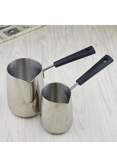 Paslanmaz Çelik Dıy Mum Balmumu Eritme Potası Sürahi Sabun Eriyik Süt Köpürtme 350ml