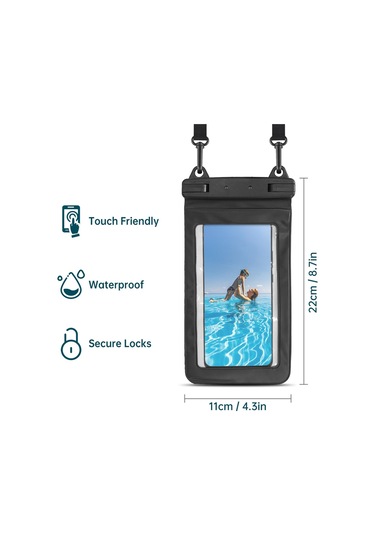 Siyah Tomshoo Su Geçirmez Kuru Çanta 10l/20l Roll-top Kuru Çanta Sırt Çantası Seyahat İçin Su Geçirmez Telefon Kılıfı İle 20 Litre