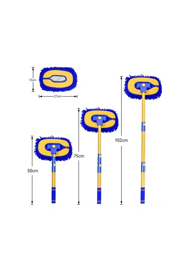 Mufunye Sarı Otomobil Yıkama Mopu: Yumuşak Tüylü, Kırılmaz Bıçaklı, Uzun Gömlekli, Değiştirilebilir Fırça Kılıfı - Araç Bakımı Aracı