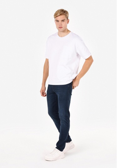 Colins Skinny Fit Yüksel Bel Dar Paça Erkek İndigo Jean Pantolon Cl1071226 Q1.v1 Dn43768 Denim