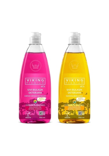 Viking Premium Orman Meyveleri Nergis Bergamot Bulaşık Deterjanı 2 x 750 ML