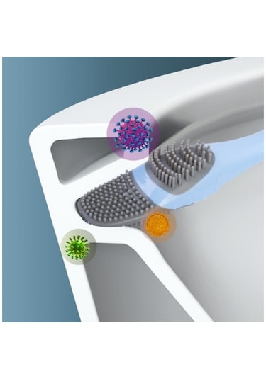 Ördek Tasarımlı Silikon Tuvalet Ve İnce Pratik Detay Fırçası