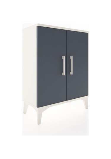 Arges Komodin 2 Raflı 2 Kapaklı 60x30x80 Aytaşı-antrasit Aytaşı