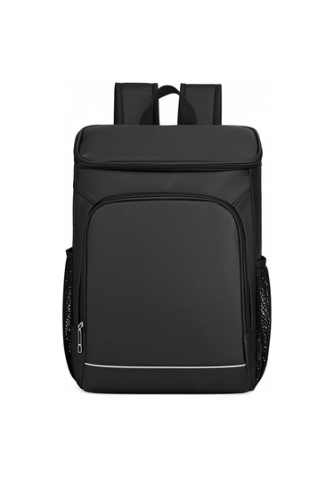 Mufunye 24l Isı Ve Soğuk Saklama Özelliği, Su Geçirmez Materyal, Yansıtıcı Şeritli Sırt Çantası - Piknik, Kamp, Outdoor Siyah Siyah