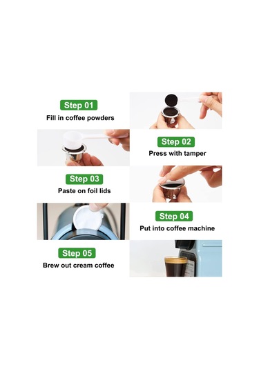 Maiyame Paslanmaz Çelik Yeniden Kullanılabilir Kahve Kapsül Seti - Çevre Dostu Ve Ekonomik Çözüm Gümüş