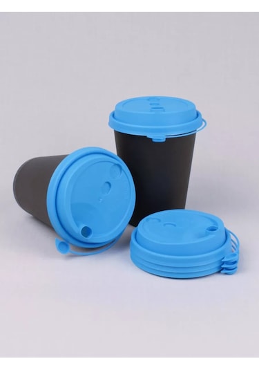 Softhomecraft 50 Adet Mavi Valfli 90 Mm Bardak Kapağı 172436873 100 adet