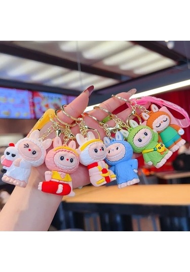 Novahub Sevimli Labubu Anahtarlık Anime Anahtarlıklar Erkekler İçin Küçük Koyun Anahtar 2