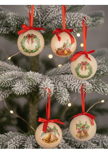Annabelle Yılbaşı Ağaç Süsü 6 Adet 7,5cm