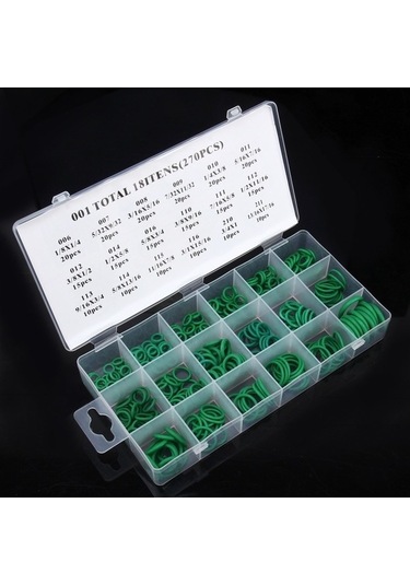 Tongxida 270 Adet Araba Oto Araç 18 Boyut Kiti, Klima Hnbr Conta O-ring Seti