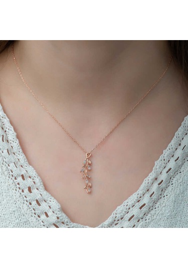 Blackcraft 925 Ayar Gümüş Sarmaşık Kadın Gümüş Kolye Trend