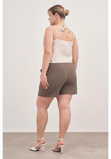 İp Askılı Önü Büzgülü Top-1800 Bej