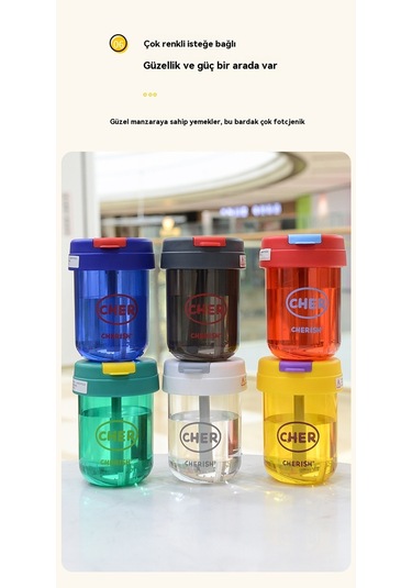 Jian Fan Yazöğrencisi Taşı Olabilir Plastik Bardak Mavi Mavi