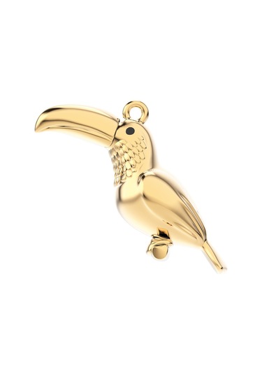Chocli 18 Ayar Altın Kaplama Tukan Kolye