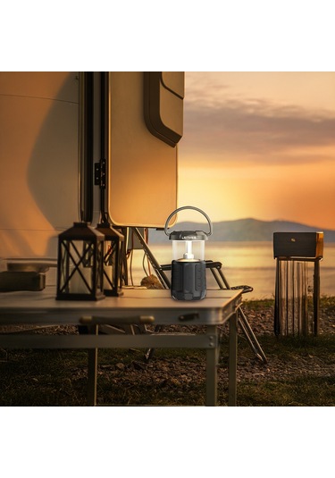 Lenyes S230 Kamp Gece Lambalı Bluetooth Speaker Hoparlör V5.3 Siyah