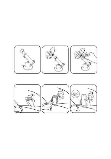 Kuulaa Gravity Suction Cup Teleskopik Cep Telefonu Araç Tutucu (445634507)