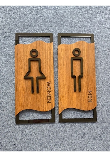 Lüx Kabartmalı Mdf Wc Yönlendirme Seti