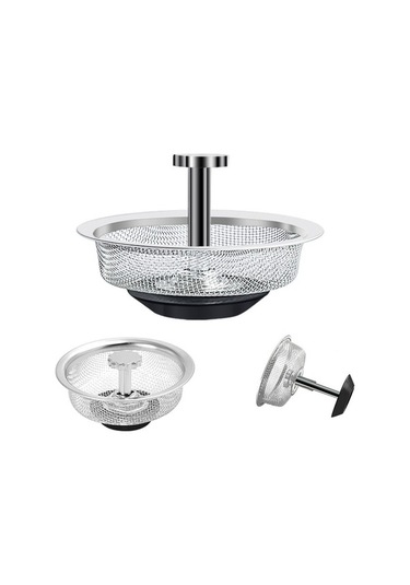 Moly Mtk Lavabo Tıkanma Önleyici Paslanmaz Çelik Filtre Sapı Çap 90mm Krom