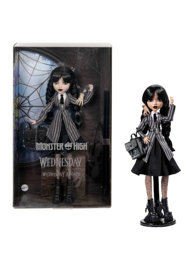 Monster High Wednesday Okul Üniformalı Bebek HXJ04