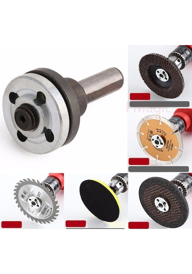 Matkap Disk Adaptörü Spiral Taşlama Somunlu Disk Bağla Montaj Mil