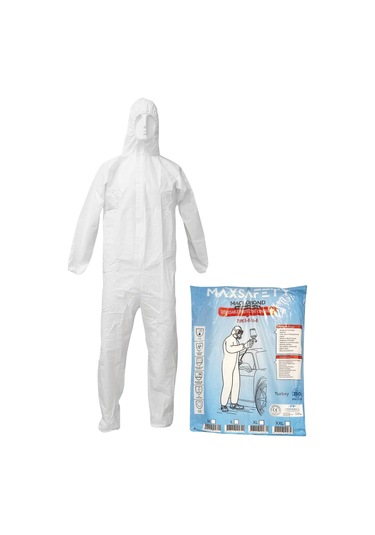 Maxsafety Macrobond Tek Kullanımlık Koruyucu İş Güvenliği Tulum Xl Beden