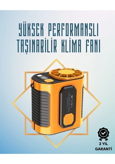 Yüksek Hızlı Mini Klima Fan 11 M/s Rüzgar Gücü, 100 Hız Ayarı