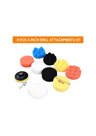 Pazly 11 Adet 3-inç Araba Parlatma Pedi Kiti - Köpüklü Parlatıcı & Cila Seti