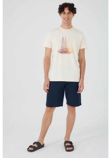 Arnetta Sailing And Sea Kırık Beyaz Erkek Bermuda Takım 001