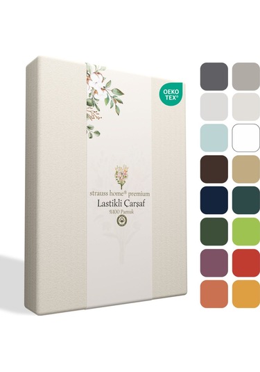 Home Premium Lastikli Çarşaf %100 Pamuk Tek Kişilik / Çift Kişilik Özel Penye Oeko-tex Ekru / Sampanya / Krem Ekru - Şampanya - Krem