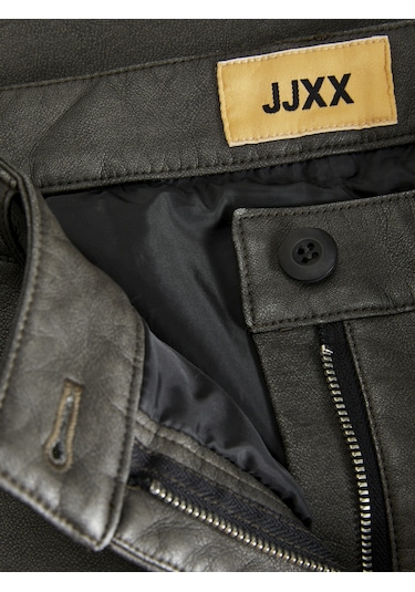 Jack & Jones Kadin Deri Görünümlü Maxi Boy Yirtmaçli Etek - Maddy - 12262132 Black