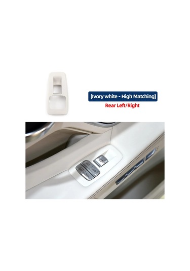 Lhd Çok Renkli Araba Ön Sol Sağ Pencere Kaldırıcı Anahtarı Dış Çerçeve Rear Model B White 1 Piece Set