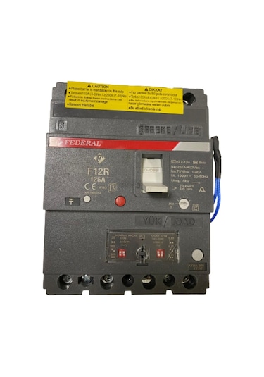 Federal F12R 125A 4 Kutuplu (3 Faz 1 Nötr) Ayar Sahalı Kompakt Şa