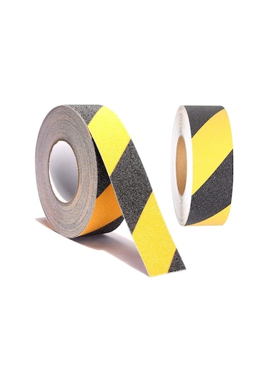 50 Mm x 15 M Kaydırmaz Bant Starline Sarı-Siyah X 5 Adet