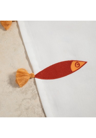 Mudo Home Fısh Püsküllü Runner Ekru 50x130 696123