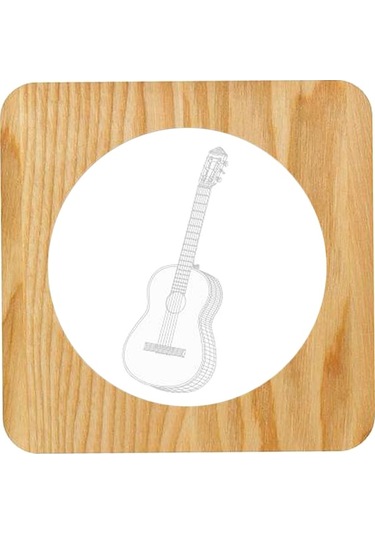 Trendooze Homyl Usb Düşük Güç Enerji Led Gece Işığı 3d Ahşap Modeli Pembe Renk Odun