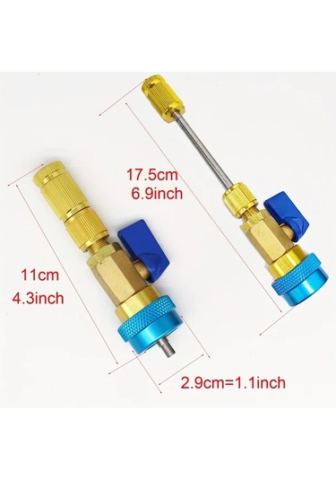 Willowhaven Style A Yüksek Ve Düşük Basınç R134a Soğutucu Vana Bağlantısı - Dayanıklı Metal Ac Sistem Tamir Aracı
