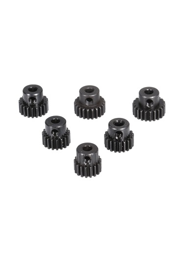 Youmex 1/10 Rc Araba İçin Metal M0.53 Dişli Seti - 17t,18t,19t,20t,21t,22t Motor Pinion Dişlileri 3.175mm Mil Çapı Siyah