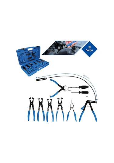 5445 Otomotiv Hortum Kelepçe Pense Seti Takımı - 9 Parça