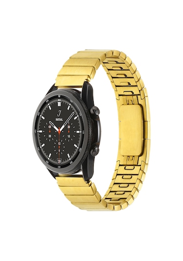 Galaxy Watch 46mm Uyumlu Krd-82 22mm Metal Zore Kordon-gold