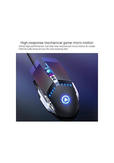 Yındıao V2 Mekanik Hissediyorum Oyun Klavyesi Fare Seti Siyah Gökkuşağı Işığı