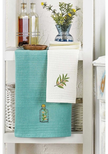 6 Parça Mutfak Kurulama Bezi 30 X 50 Cm Mint 001