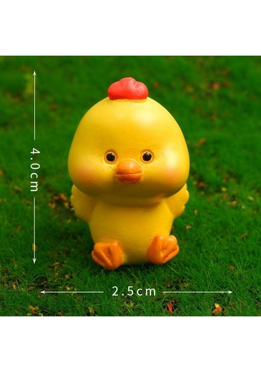 Reçine Mini Figürler Masaüstü Dekorasyonu Minyatür Heykel Yeni Reçine Süsler Bahçe Tavuk