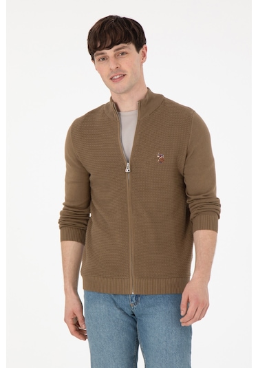 U.s. Polo Assn. Erkek Haki Hırka Triko 50288871-vr027 Haki