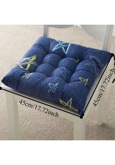 Topshop1 Beyaz Turuncu Desenli Ultra Yumuşak Ofis Koltuğu Minderi Beyaz Turuncu