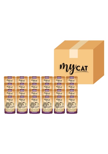 Mycat Somonlu Kısırlaştırılmış Sterilised Pouch Yaş Mama 24 x 85 G
