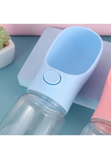 Büro Ev Ofis Evcil Hediyesi İçin 350ml Butonlu Taşını Kedi Köpek Suluk