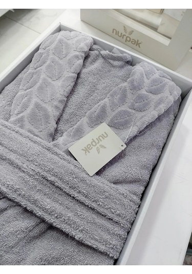 Nurpak Battal Boy Tek Bornoz Şalyaka-hazal Gri Beden 2xl-3xl Gri