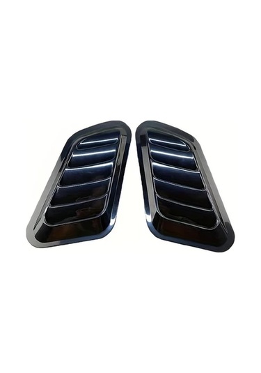 Hightower 2 Adet Evrensel Karbon Fiber Kaput Havalandırma Izgarası Siyah Oto Dekorasyon