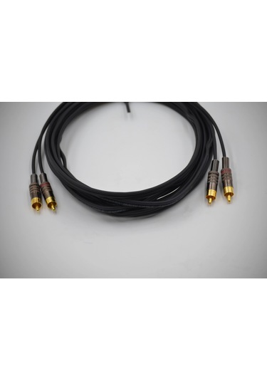 Amfi Rca Kablosu 5 Metre - El Yapımı %100 Bakır Anfi Rca Ses Kablosu - 5 Metre