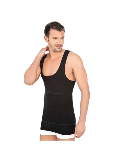 Siyah Mı Emay 1400 Modal Cotton Erkek Atlet Korse Siyah