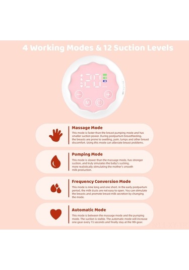 Flybuy Taşınabilir Shineyee Seviyeli, Sessiz, Pompalı, Kapasiteli, Elektrikli Göğüs Pompası 4 180ml 12 - Uo